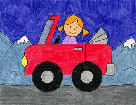 How to Draw a Cartoon Car · Art Projects for Kids