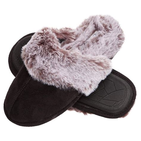 Jessica Simpson Memory Foam Women's House Slippers in Black | Jessica Simpson Memory Foam ...