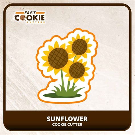 Sunflower Cookie Cutter - Fast Cookie Cutters