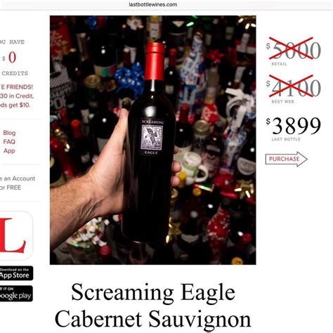 Screaming Eagle Cabernet Sauvignon | Screaming eagle cabernet sauvignon, Napa valley cabernet ...