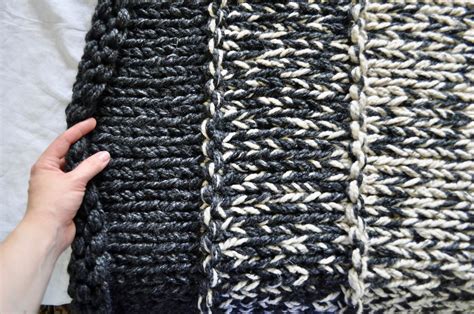 Huge Chunky Knit Blanket Knitting Pattern for Beginners - Etsy