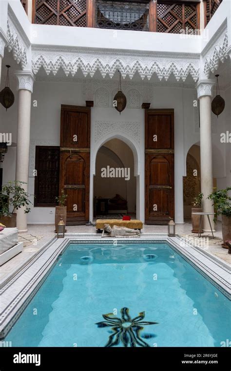 A traditional riad interior in Marrakech Stock Photo - Alamy