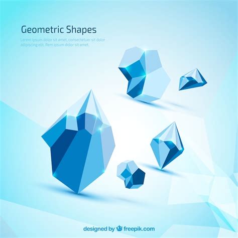 Free Vector | Blue geometric shapes