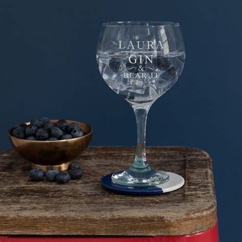 Personalised Gin Goblet Engraved Gin Glass for Her Gin - Etsy