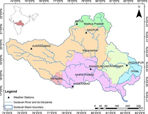 Map Of India Godavari River