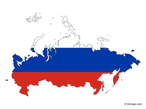Flag Map of Russia (Moscovia) | Free Vector Maps