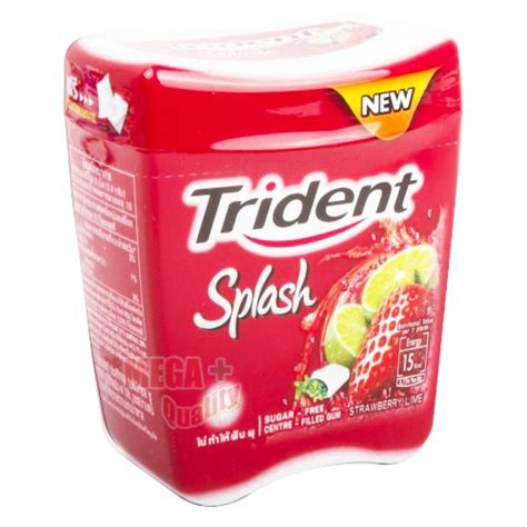 TRIDENT SPLASH GUM STRAWBERRY FLAVOUR SUGAR FREE 57 G. | eBay