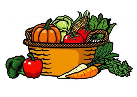 a basket filled with vegetables and fruits on top of a white background royalty photo, clipping