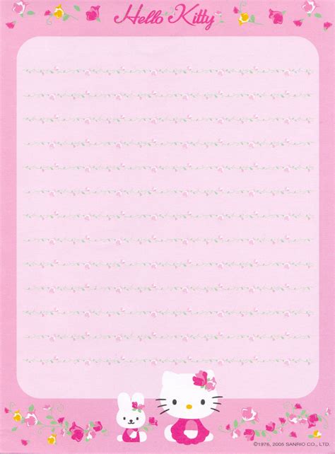 Free Printable Hello Kitty Stationery - Free Printable