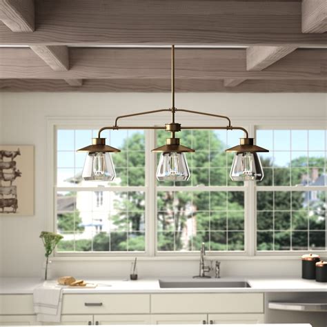 Laurel Foundry Modern Farmhouse Michael 3 - Light Kitchen Island Linear ...