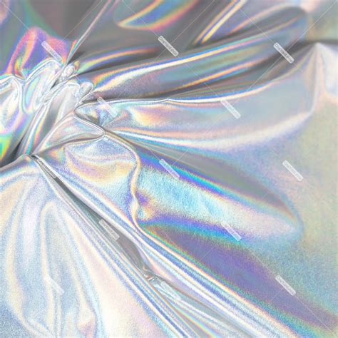 Iridescent Metallic Silver White Foil Lame Fabric - OneYard