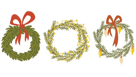 Christmas Wreaths Clipart Graphic by PawLoveArt · Creative Fabrica