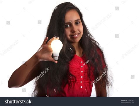 11 Year Old Girl Holding Light Stock Photo 15942901 | Shutterstock