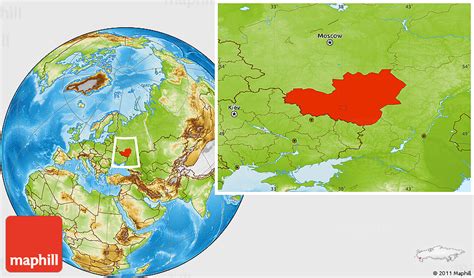 Physical Location Map of Central Chernozem