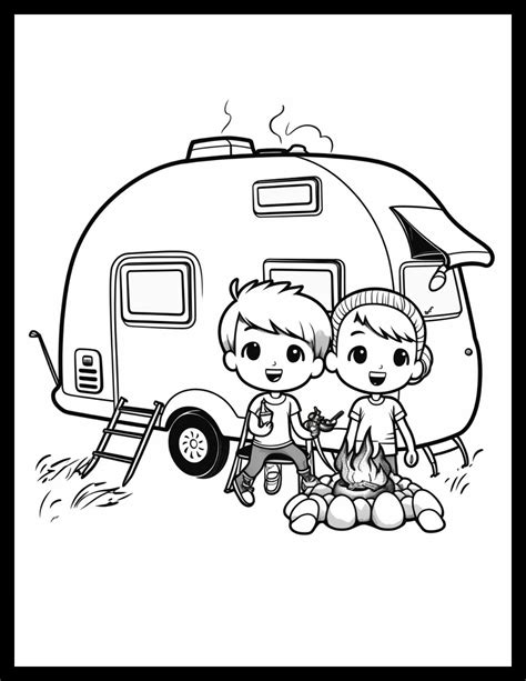 20 Free, Printable RV & Camper Coloring Pages (For All Ages)