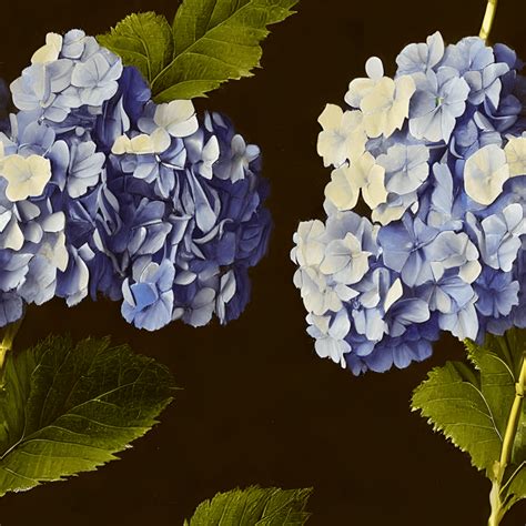 Blue Hydrangeas Wallpaper · Creative Fabrica