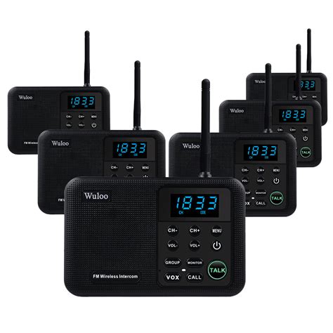 Wuloo Wireless Intercoms System for Home Office WL888 (6 packs, Black – WulooOfficial