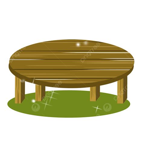 Cartoon Round Table PNG Transparent, Wooden Round Table Cartoon Png Material, Wooden Table ...