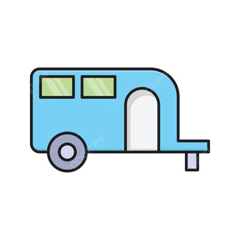 Trailer Cartoon Icon Vacation Vector, Cartoon, Icon, Vacation PNG and ...