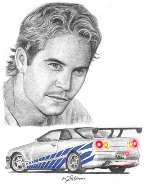 Paul Walker сделал(-а) публикацию в Instagram: “We’re loving this #PaulWalkerArt by @sketchmanix ...