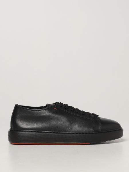 SANTONI: sneakers in leather - Black | Santoni sneakers MBCD2157NEANVYA ...