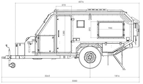 Conqueror UEV-490 Extreme Driver Side Dimensions | Off road camper ...