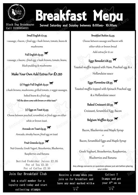 Discovering The Flavors Of The Black Dog Pub Menu