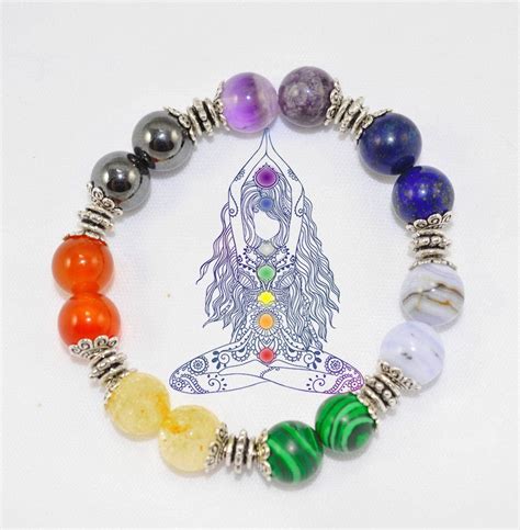 Chakra Energy Bracele, 7 Chakra Healing Bracelet, Multi-colored Beaded ...