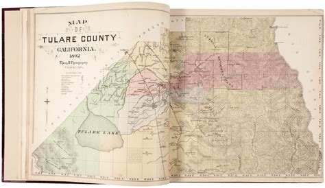 Historical Atlas Map of Tulare County California - Sep 12, 2013 | PBA ...