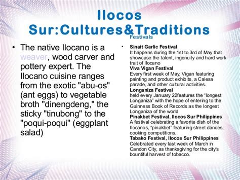 Region 1 cultures and traditions