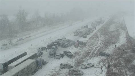 50-Car Pileup Closes Interstate 35 Near Ames, Iowa | The Weather Channel