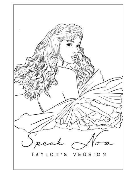 Taylor Swift Tour/albums Coloring Pages: Downloadable Printable Perfect ...