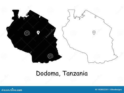 Dodoma, United Republic of Tanzania. Detailed Country Map with Location ...