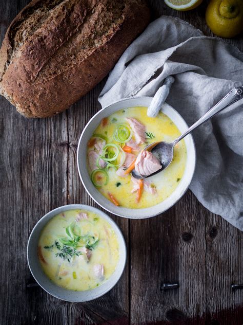 Creamy Salmon Soup (fiskesuppe med laks) - North Wild Kitchen