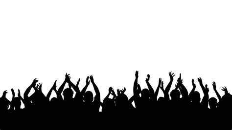 Crowd Silhouette Of People Clapping Excited At A Club, Concert Or Sports Event Stock Footage ...
