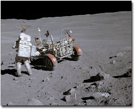 APOLLO 16 CHARLES DUKE & LUNAR ROVER 11x14 SILVER HALIDE PHOTO PRINT | eBay