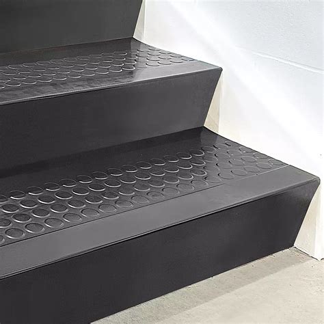 Stair Tread Risers - Rubber, 36 x 7", Black H-5883BL - Uline