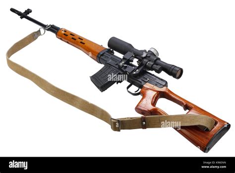 SVD sniper rifle isolated Stock Photo - Alamy