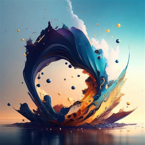 Premium AI Image | A painting of a wave with ai generated