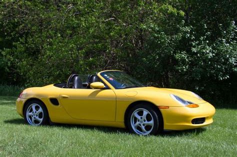 Sell used 2000 Speed Yellow Porsche Boxster Roadster Convertible 44k ...