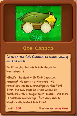 Cob Cannon by TheBestNightmareEver | Plant zombie, Plants vs zombies ...