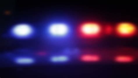 Police Emergency Lights at Night Stock Footage Video (100% Royalty-free ...