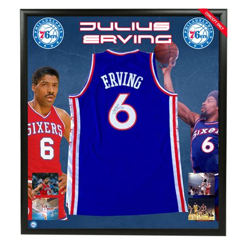 Basketball - Julius Erving Signed & Framed Philadelphia 76ers Jersey | Taylormade Memorabilia ...