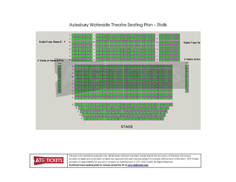 Aylesbury Waterside Theatre Seating Plan