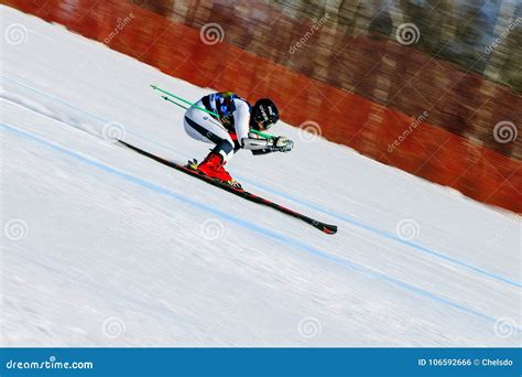 Men Super Giant Slalom during National Cup Alpine Skiing Editorial ...