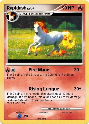 Pokémon Rapidash 180 180 - Fire Mane - My Pokemon Card