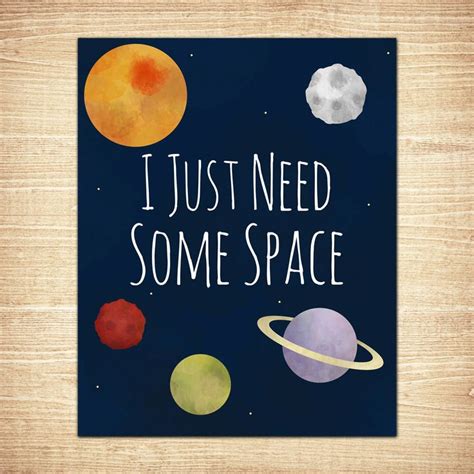 I Just Need Some Space Printable 8x10 Digital Poster Star Stars Galaxy ...