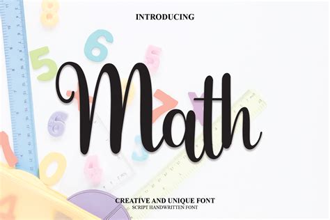 Math Font door Strongkeng Old · Creative Fabrica
