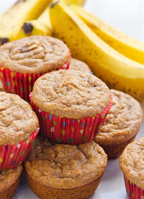 Healthy Banana Muffins - iFOODreal - Healthy Family Recipes