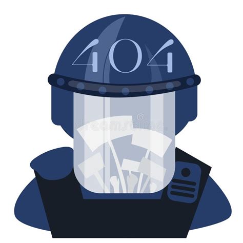 Riot Police Standing With Shield Stock Vector - Illustration of ...